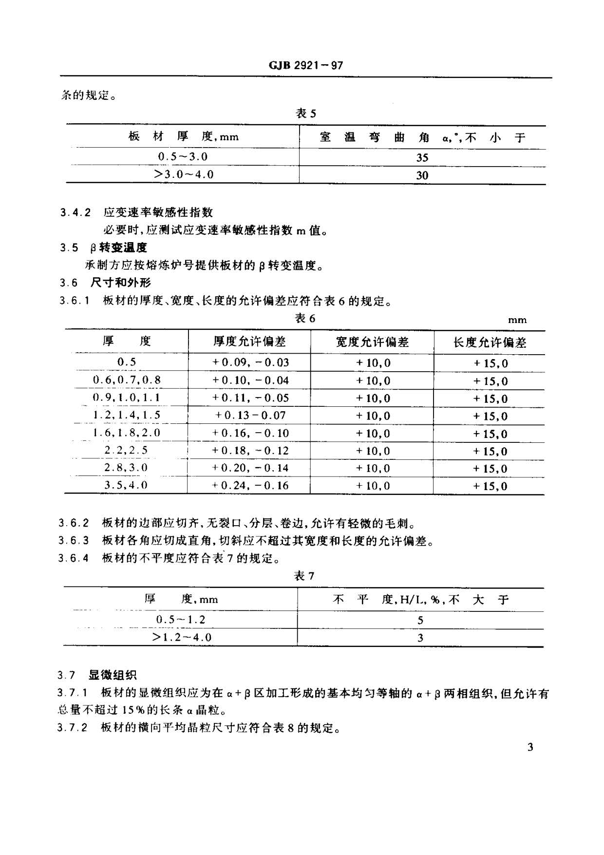 超塑成形用TC4鈦合金板材國(guó)軍標(biāo)規(guī)范 GJB 2921-97 超塑成形用TC4鈦合金板材國(guó)軍標(biāo)規(guī)范 GJB 2921-97